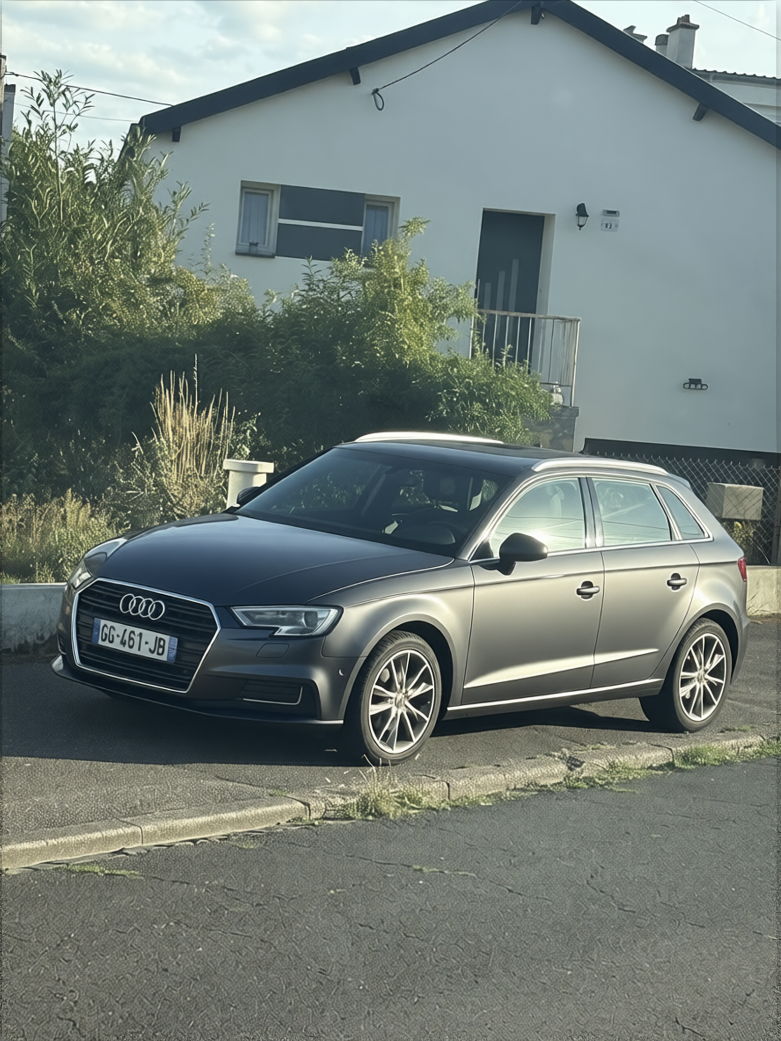 Car rendered in Nardo Grey satin paint