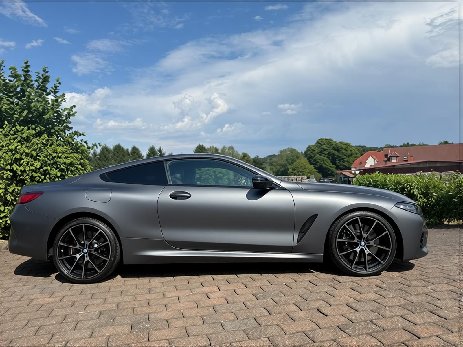 Car rendered in Nardo Grey matte paint