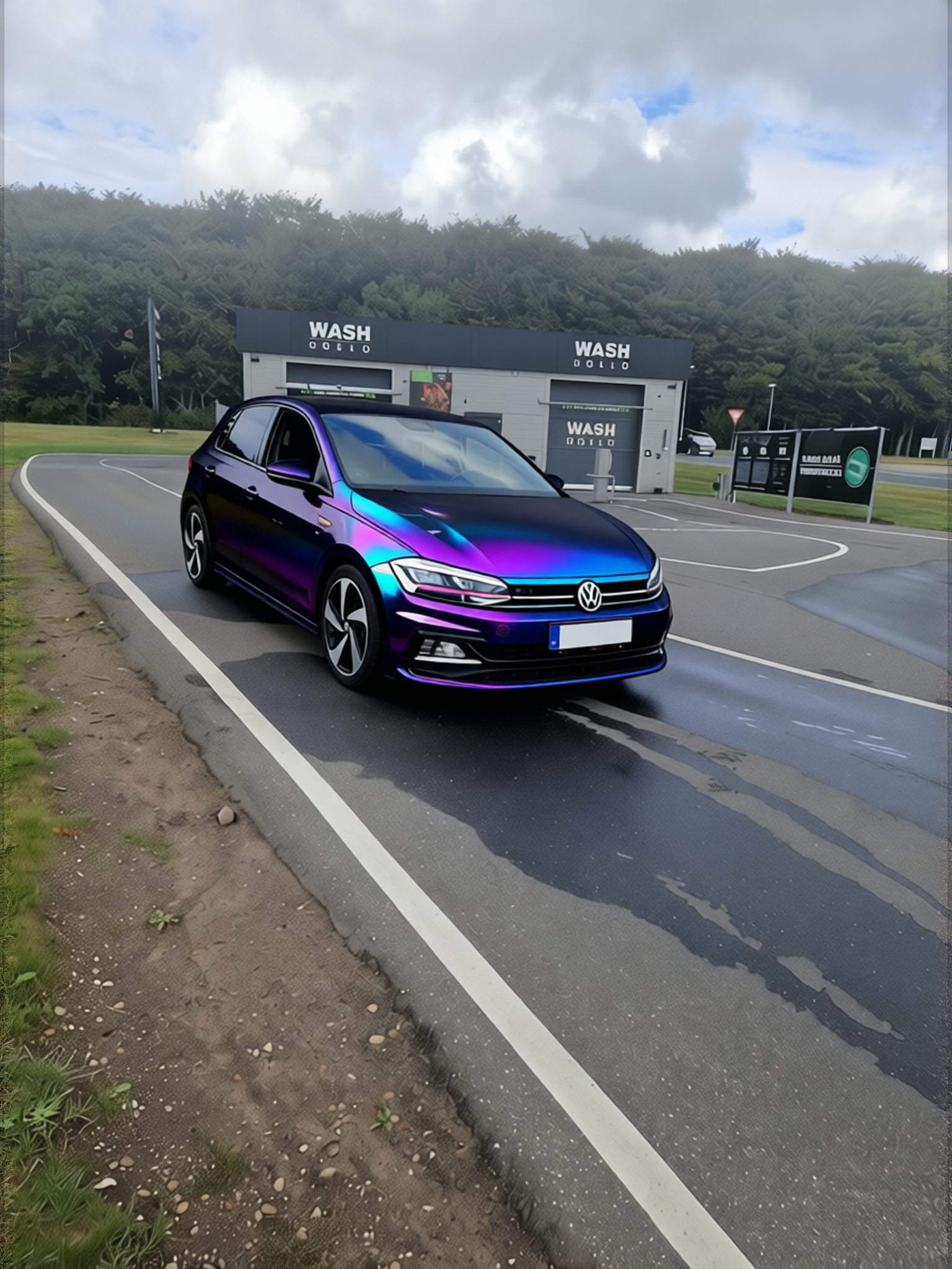 Volkswagen Polo GTI rendered in Super Gloss Spectrum gloss wrap