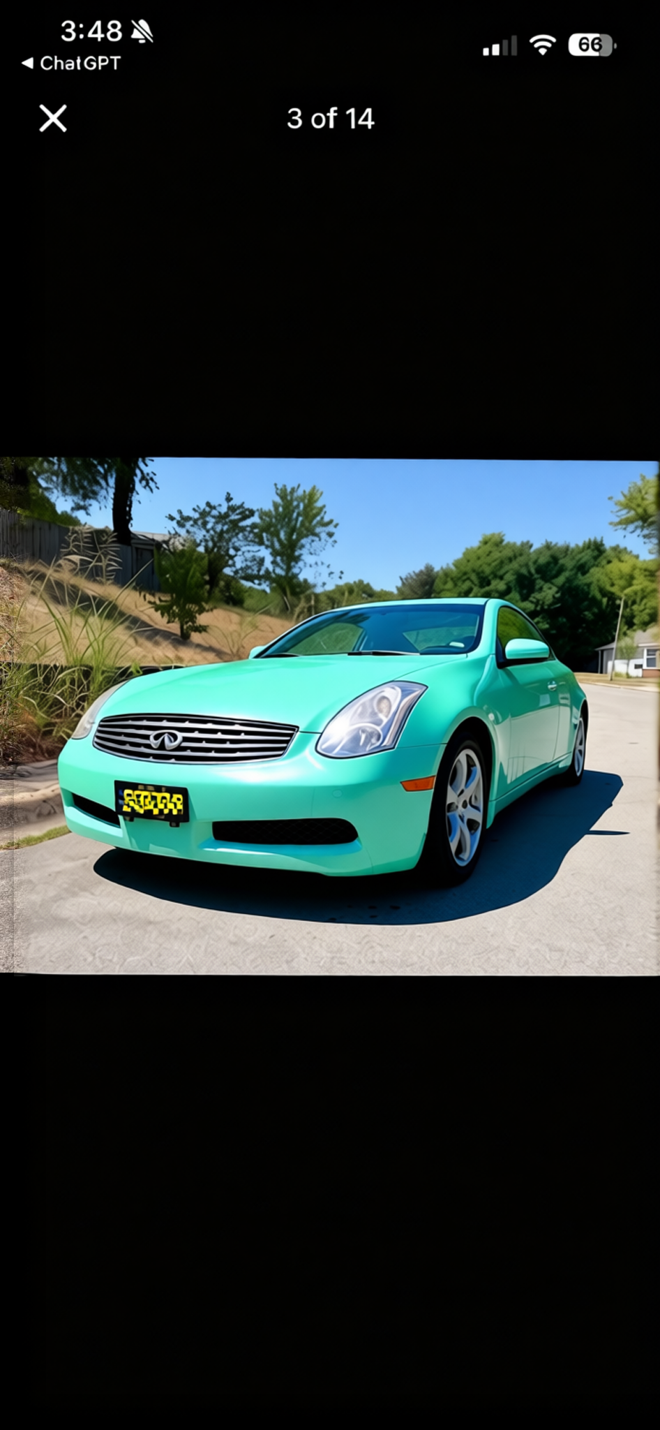 Car rendered in Super Gloss LB Tiffany Blue gloss wrap