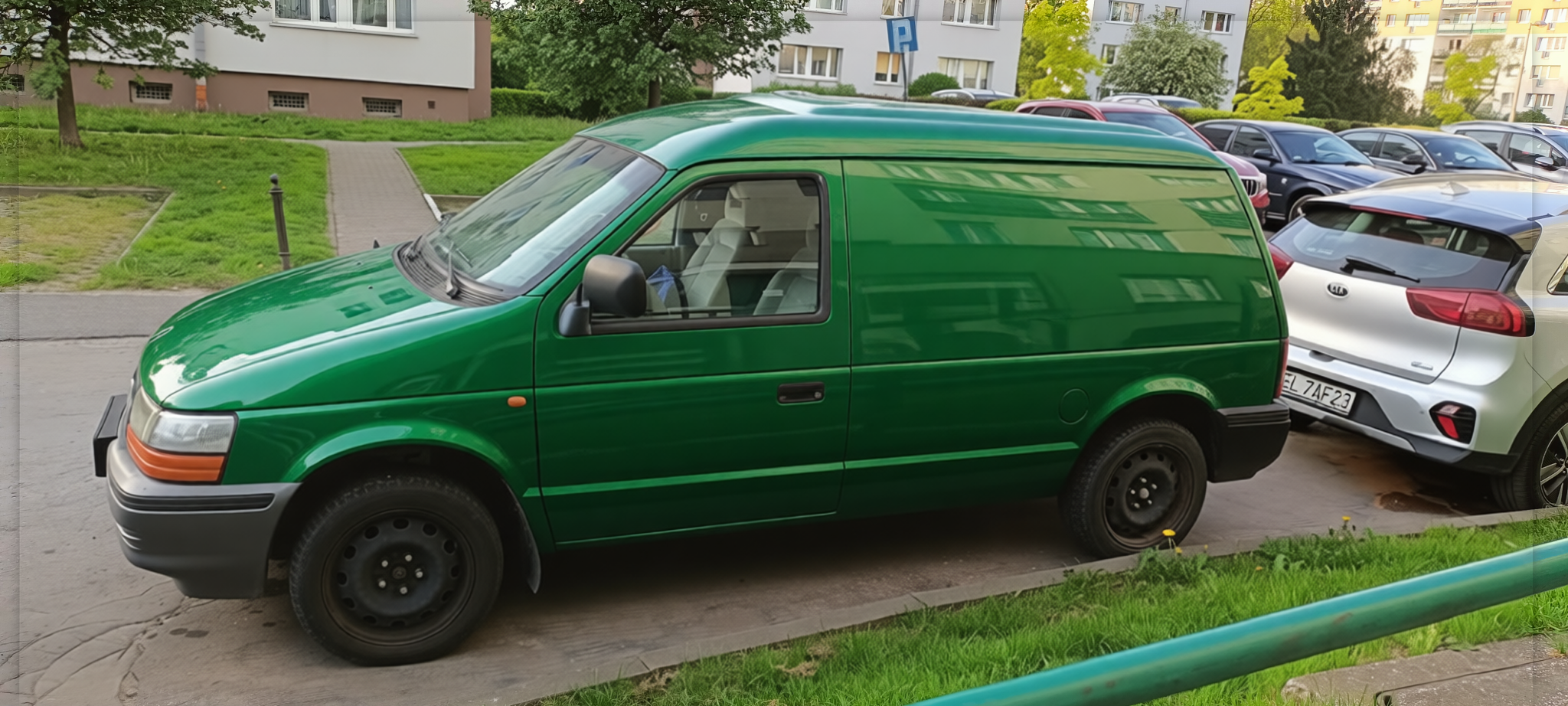 Car rendered in Racing Green gloss paint