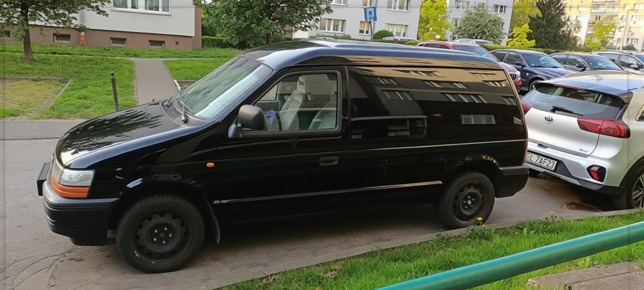 Car rendered in Black gloss paint