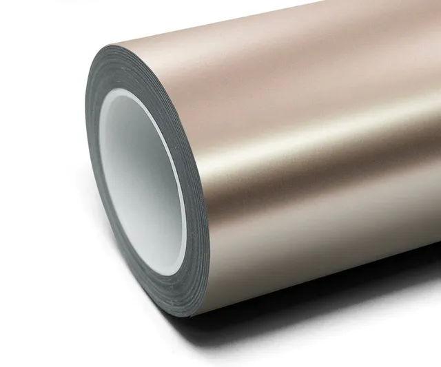 Texture du film covering Inozetek Frozen Satin Liquid Metallic Champagne — Specced