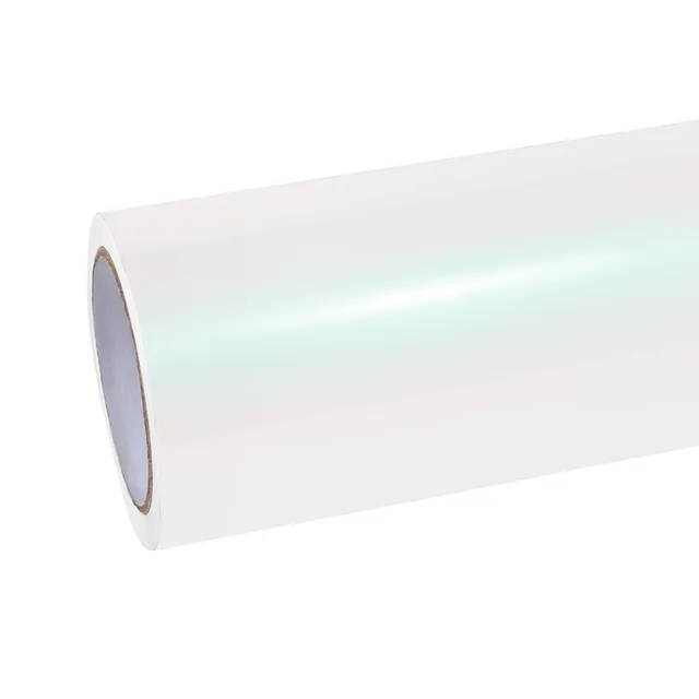 Ravoony Gloss Aurora White vinyl wrap film texture — Specced