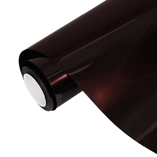 Ravoony Glossy Diamond Black Red vinyl wrap film texture — Specced