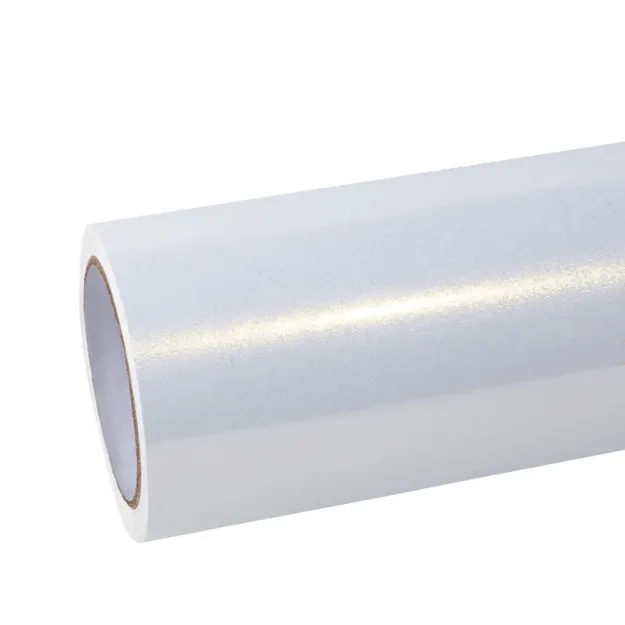 Ravoony Glossy Diamond Gold White vinyl wrap film texture — Specced