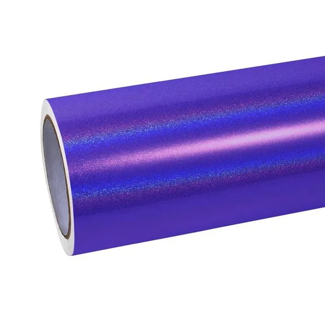Ravoony Glossy Laser Dark Purple vinyl wrap film texture — Specced