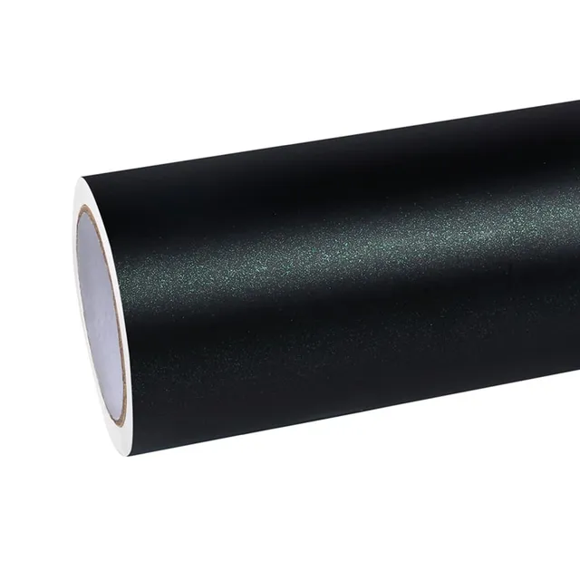 Ravoony Matte Diamond Black Green vinyl wrap film texture — Specced